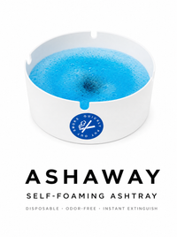 AshAway™ - Self‑foaming disposable ashtray
